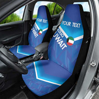 Custom Kuwait Football Car Seat Cover Al-Azraq Sporty Style - Wonder Print Shop