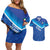 Custom Kuwait Football Couples Matching Off Shoulder Short Dress and Hawaiian Shirt Al-Azraq Sporty Style - Wonder Print Shop