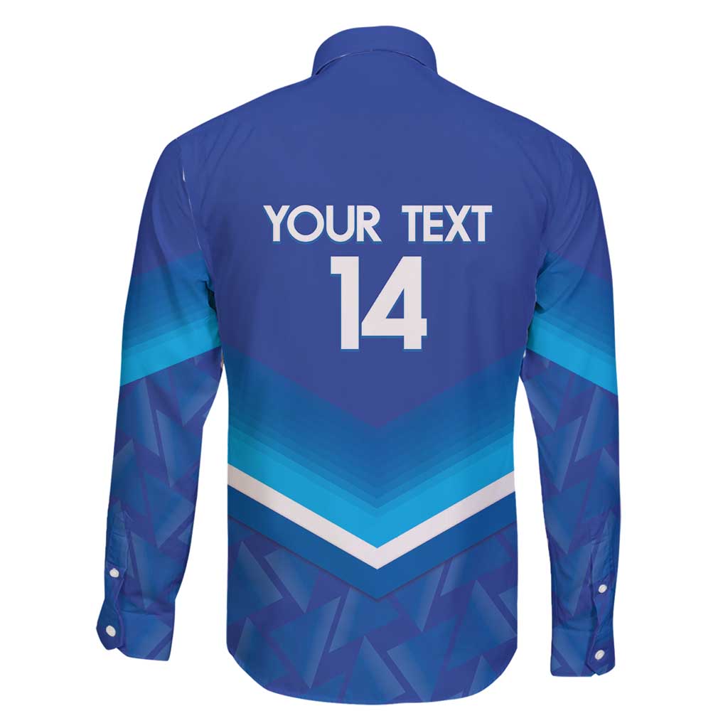 Custom Kuwait Football Family Matching Long Sleeve Bodycon Dress and Hawaiian Shirt Al-Azraq Sporty Style - Wonder Print Shop