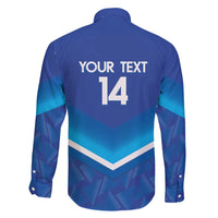 Custom Kuwait Football Family Matching Long Sleeve Bodycon Dress and Hawaiian Shirt Al-Azraq Sporty Style - Wonder Print Shop