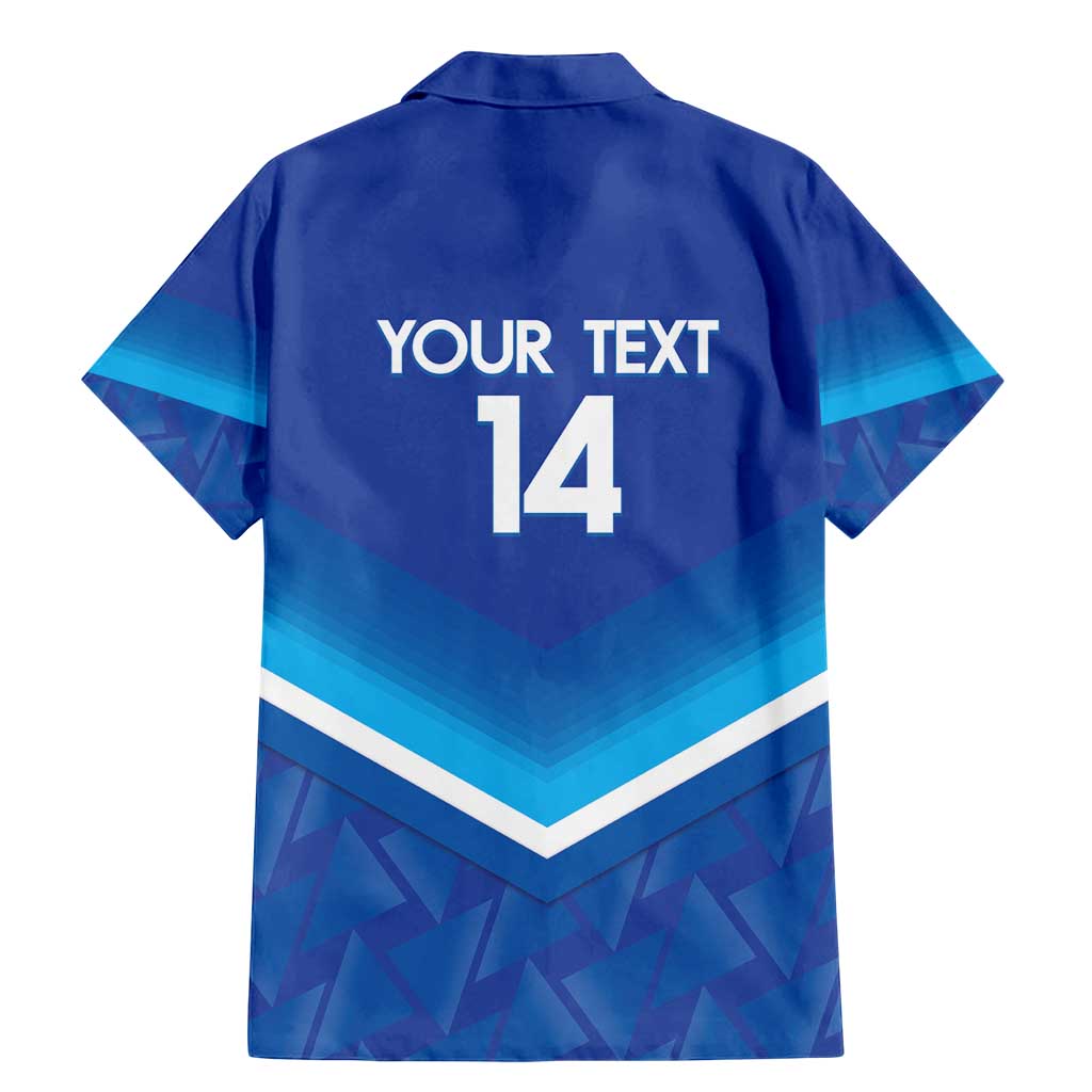 Custom Kuwait Football Family Matching Mermaid Dress and Hawaiian Shirt Al-Azraq Sporty Style - Wonder Print Shop