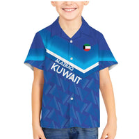 Custom Kuwait Football Family Matching Mermaid Dress and Hawaiian Shirt Al-Azraq Sporty Style - Wonder Print Shop