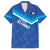 Custom Kuwait Football Family Matching Off The Shoulder Long Sleeve Dress and Hawaiian Shirt Al-Azraq Sporty Style - Wonder Print Shop