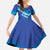 Custom Kuwait Football Family Matching Off Shoulder Maxi Dress and Hawaiian Shirt Al-Azraq Sporty Style - Wonder Print Shop
