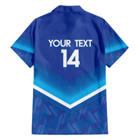 Custom Kuwait Football Family Matching Off Shoulder Maxi Dress and Hawaiian Shirt Al-Azraq Sporty Style - Wonder Print Shop