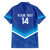 Custom Kuwait Football Family Matching Off Shoulder Maxi Dress and Hawaiian Shirt Al-Azraq Sporty Style - Wonder Print Shop