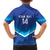 Custom Kuwait Football Family Matching Short Sleeve Bodycon Dress and Hawaiian Shirt Al-Azraq Sporty Style - Wonder Print Shop