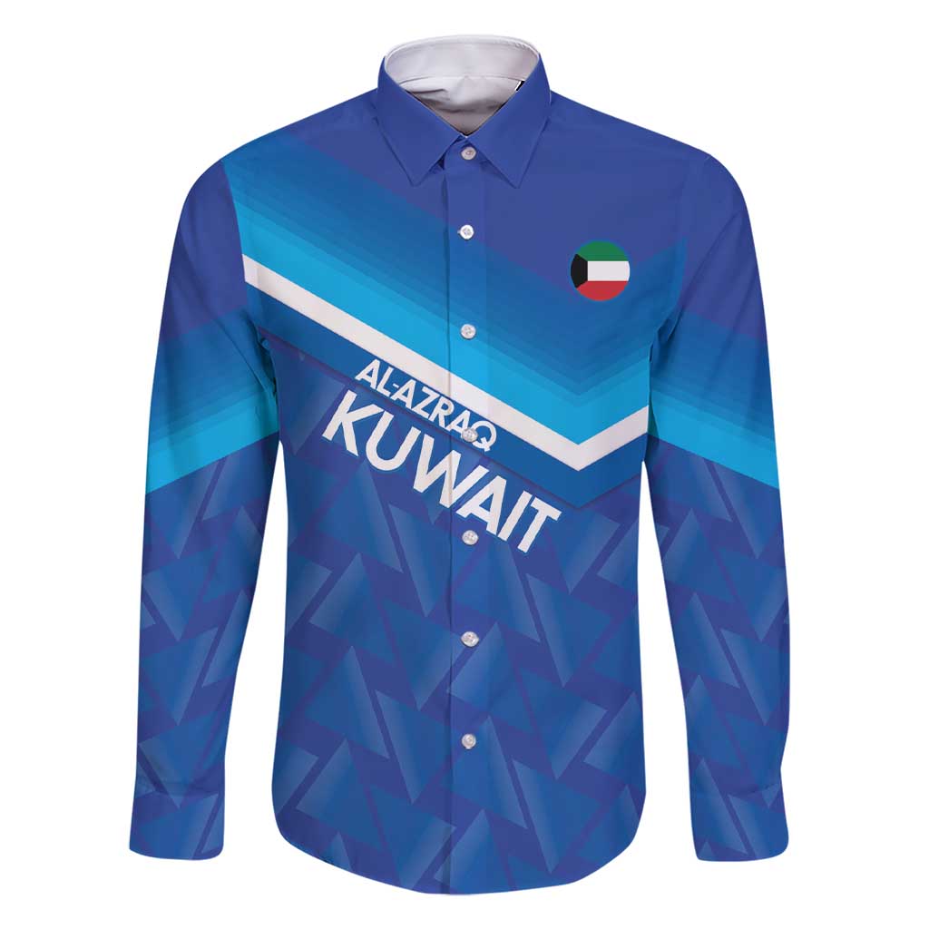 Custom Kuwait Football Family Matching Short Sleeve Bodycon Dress and Hawaiian Shirt Al-Azraq Sporty Style - Wonder Print Shop