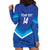 Custom Kuwait Football Hoodie Dress Al-Azraq Sporty Style - Wonder Print Shop