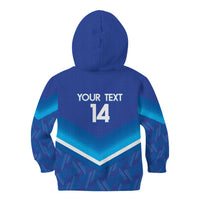 Custom Kuwait Football Kid Hoodie Al-Azraq Sporty Style - Wonder Print Shop