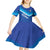 Custom Kuwait Football Kid Short Sleeve Dress Al-Azraq Sporty Style - Wonder Print Shop