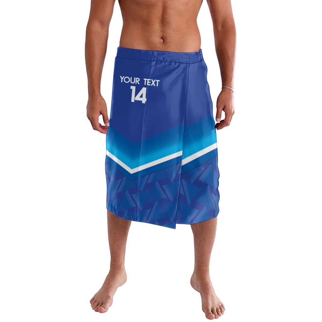 Custom Kuwait Football Lavalava Al-Azraq Sporty Style - Wonder Print Shop