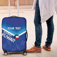 Custom Kuwait Football Luggage Cover Al-Azraq Sporty Style - Wonder Print Shop
