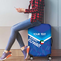 Custom Kuwait Football Luggage Cover Al-Azraq Sporty Style - Wonder Print Shop