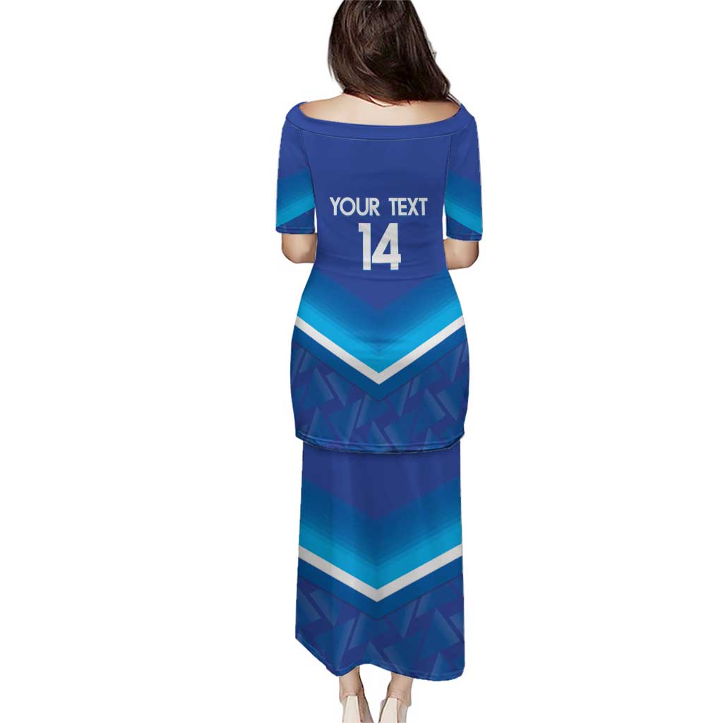 Custom Kuwait Football Puletasi Al-Azraq Sporty Style - Wonder Print Shop