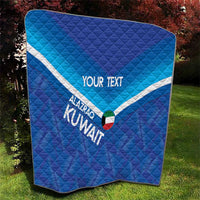 Custom Kuwait Football Quilt Al-Azraq Sporty Style - Wonder Print Shop