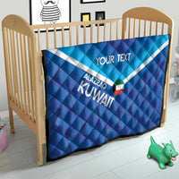 Custom Kuwait Football Quilt Al-Azraq Sporty Style - Wonder Print Shop