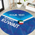 Custom Kuwait Football Round Carpet Al-Azraq Sporty Style