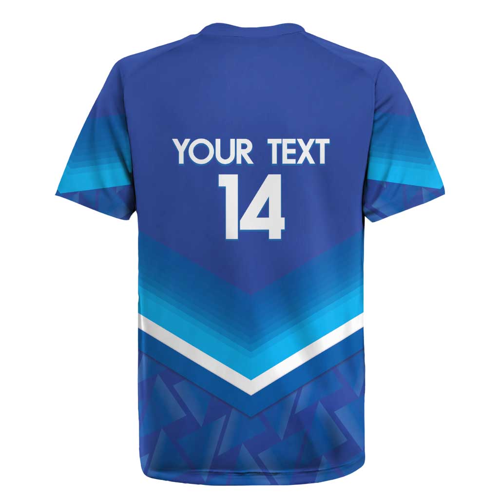 Custom Kuwait Football Rugby Jersey Al-Azraq Sporty Style - Wonder Print Shop