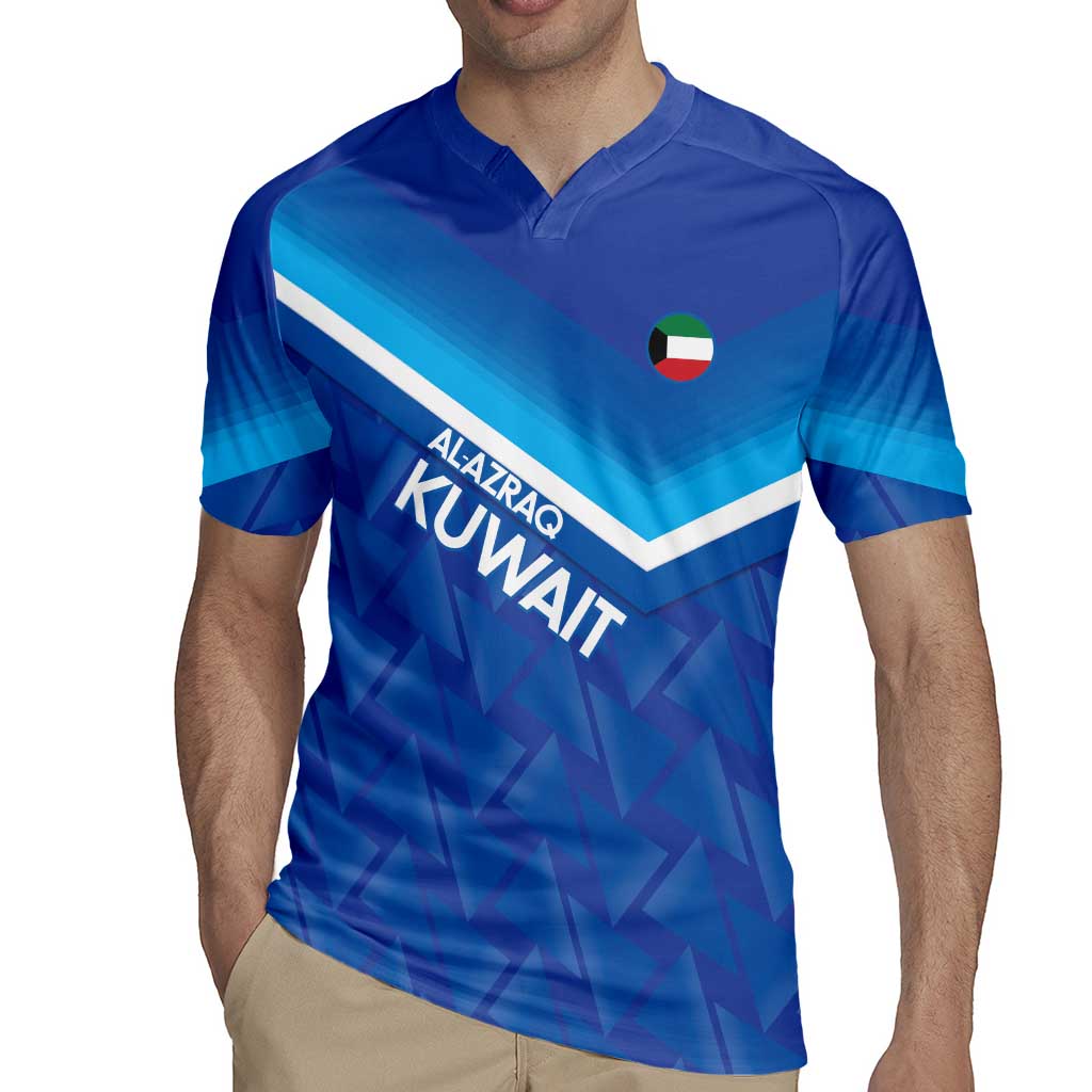 Custom Kuwait Football Rugby Jersey Al-Azraq Sporty Style - Wonder Print Shop