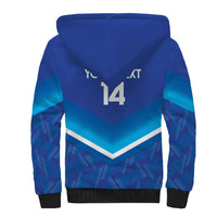 Custom Kuwait Football Sherpa Hoodie Al-Azraq Sporty Style - Wonder Print Shop