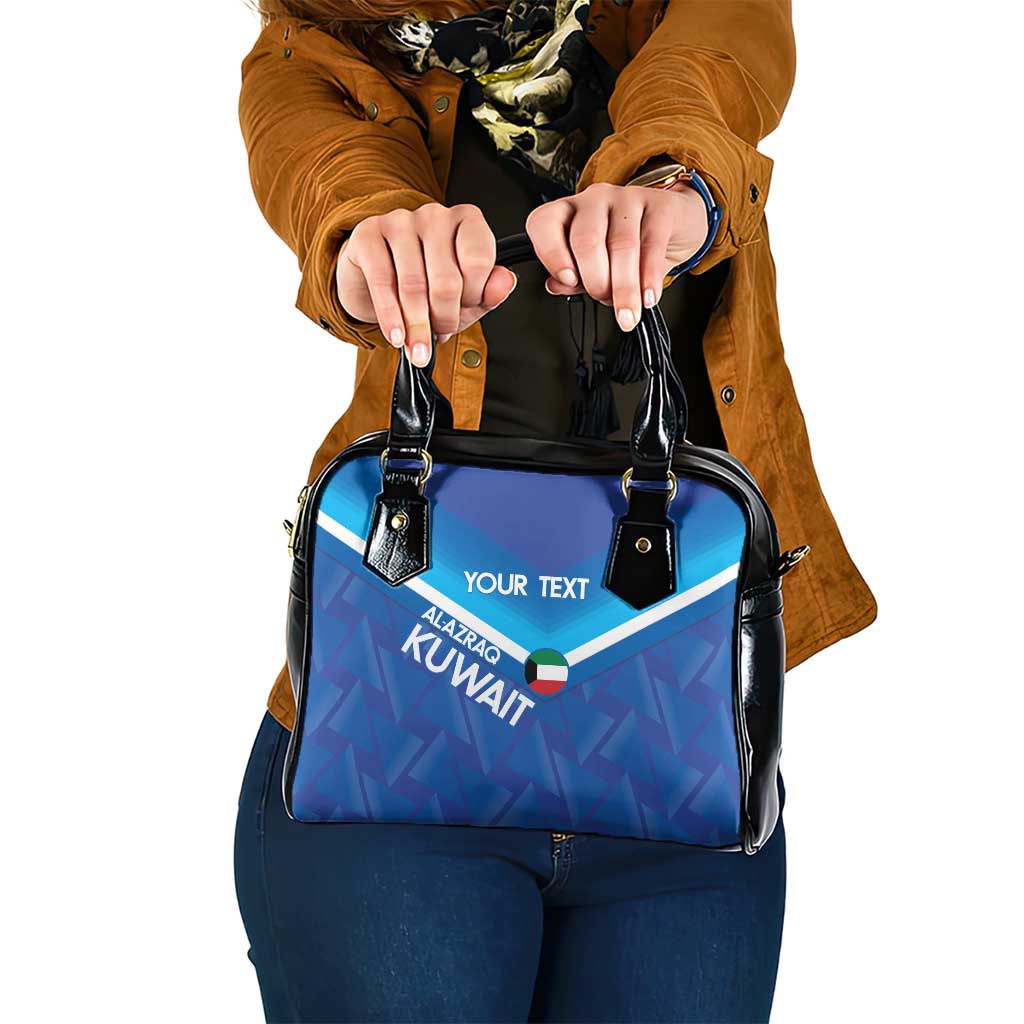 Custom Kuwait Football Shoulder Handbag Al-Azraq Sporty Style