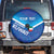 Custom Kuwait Football Spare Tire Cover Al-Azraq Sporty Style - Wonder Print Shop