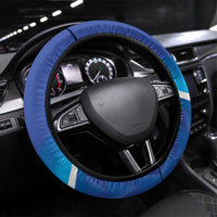 Kuwait Football Steering Wheel Cover Al-Azraq Sporty Style - Wonder Print Shop