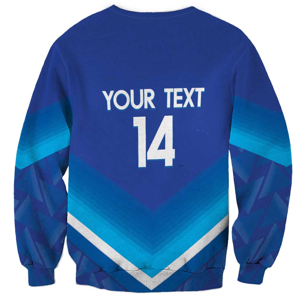 Custom Kuwait Football Sweatshirt Al-Azraq Sporty Style - Wonder Print Shop