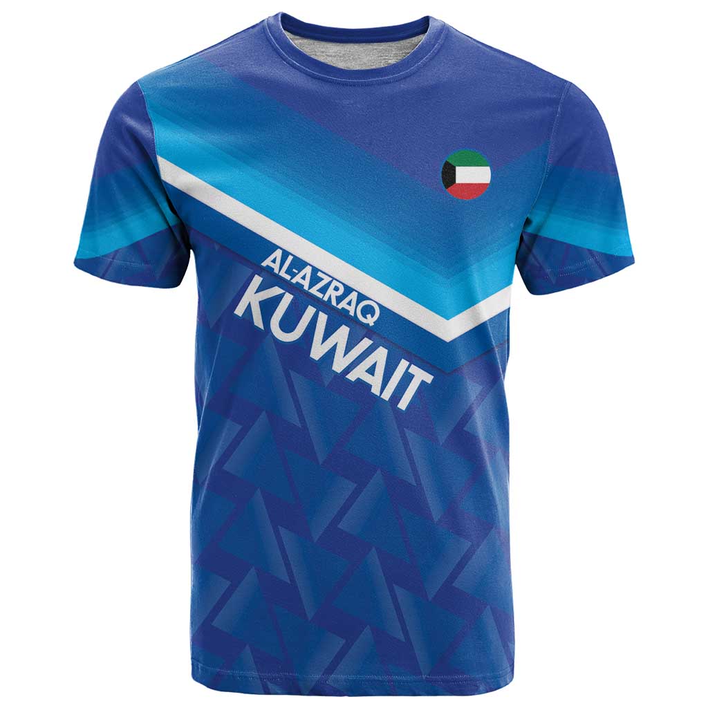 Custom Kuwait Football T Shirt Al-Azraq Sporty Style - Wonder Print Shop
