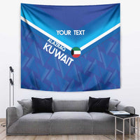 Custom Kuwait Football Tapestry Al-Azraq Sporty Style - Wonder Print Shop