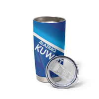 Custom Kuwait Football Tumbler Cup Al-Azraq Sporty Style - Wonder Print Shop