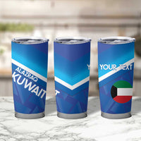 Custom Kuwait Football Tumbler Cup Al-Azraq Sporty Style - Wonder Print Shop