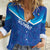 Custom Kuwait Football Women Casual Shirt Al-Azraq Sporty Style - Wonder Print Shop