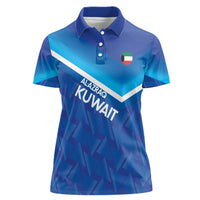 Custom Kuwait Football Women Polo Shirt Al-Azraq Sporty Style - Wonder Print Shop