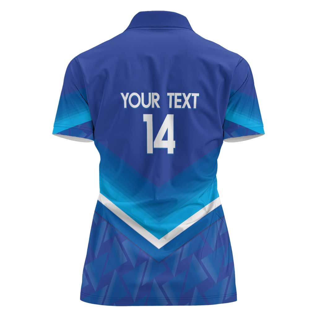 Custom Kuwait Football Women Polo Shirt Al-Azraq Sporty Style - Wonder Print Shop