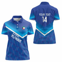 Custom Kuwait Football Women Polo Shirt Al-Azraq Sporty Style - Wonder Print Shop