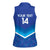 Custom Kuwait Football Women Sleeveless Polo Shirt Al-Azraq Sporty Style - Wonder Print Shop