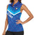 Custom Kuwait Football Women Sleeveless Polo Shirt Al-Azraq Sporty Style - Wonder Print Shop
