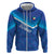 Custom Kuwait Football Zip Hoodie Al-Azraq Sporty Style - Wonder Print Shop