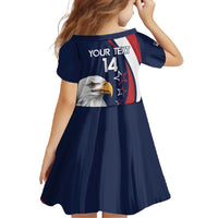 Custom USA Rugby Family Matching Long Sleeve Bodycon Dress and Hawaiian Shirt Go Eagles Sporty Style - Wonder Print Shop