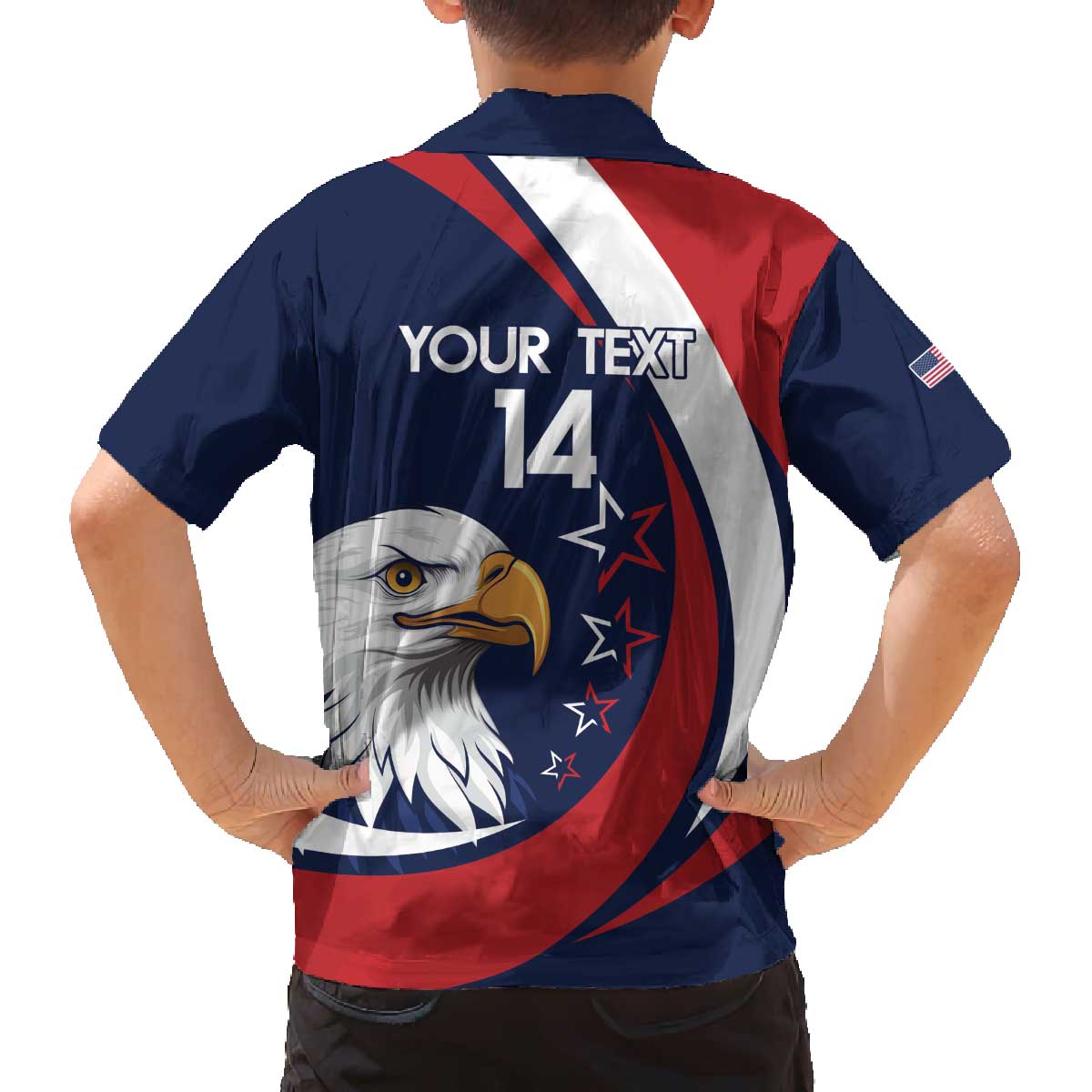 Custom USA Rugby Family Matching Off Shoulder Short Dress and Hawaiian Shirt Go Eagles Sporty Style - Wonder Print Shop