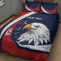 Custom USA Rugby Quilt Bed Set Go Eagles Sporty Style - Wonder Print Shop
