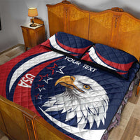 Custom USA Rugby Quilt Bed Set Go Eagles Sporty Style - Wonder Print Shop