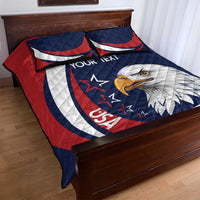 Custom USA Rugby Quilt Bed Set Go Eagles Sporty Style - Wonder Print Shop