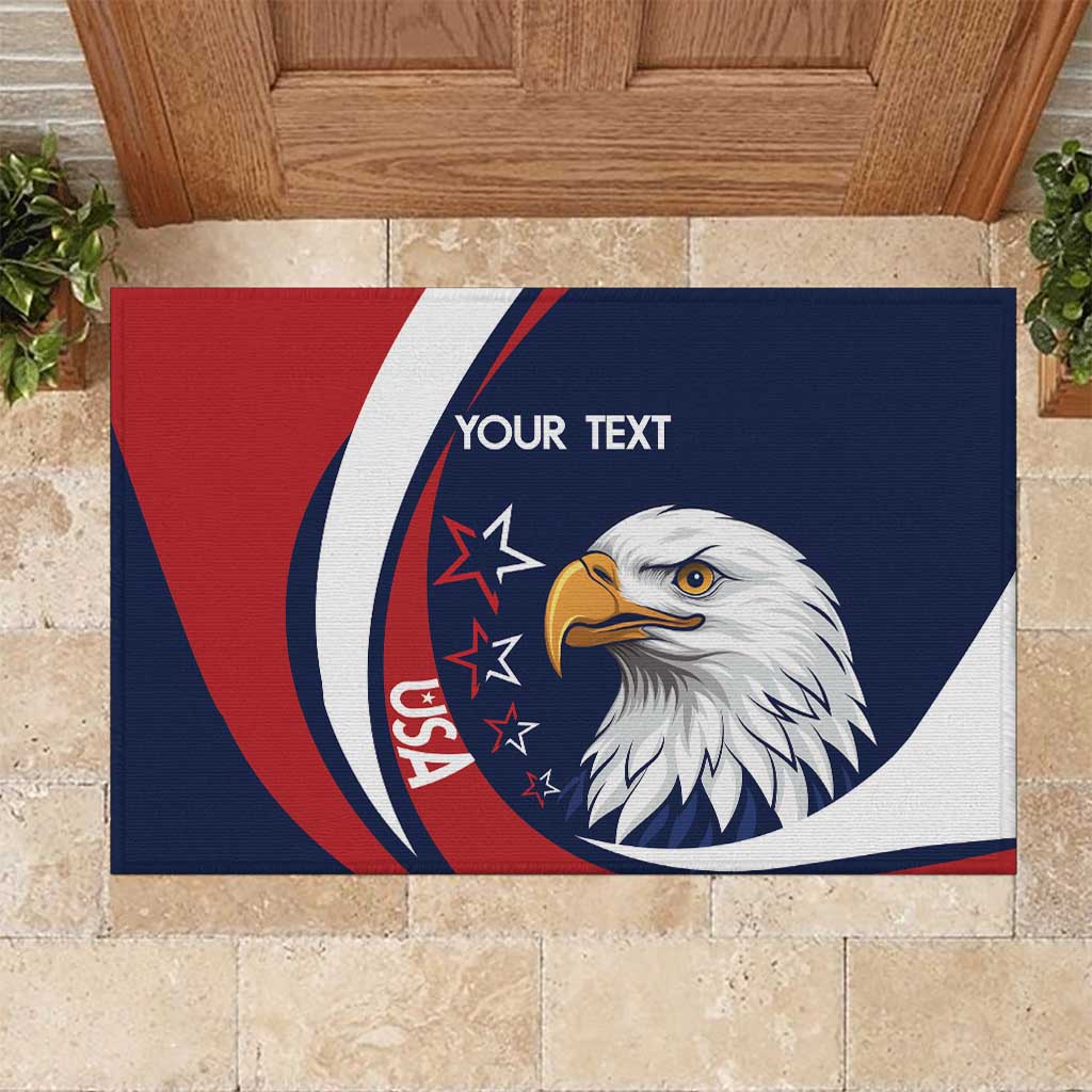 Custom USA Rugby Rubber Doormat Go Eagles Sporty Style - Wonder Print Shop