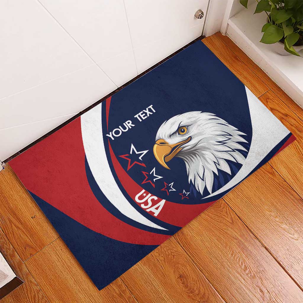 Custom USA Rugby Rubber Doormat Go Eagles Sporty Style - Wonder Print Shop
