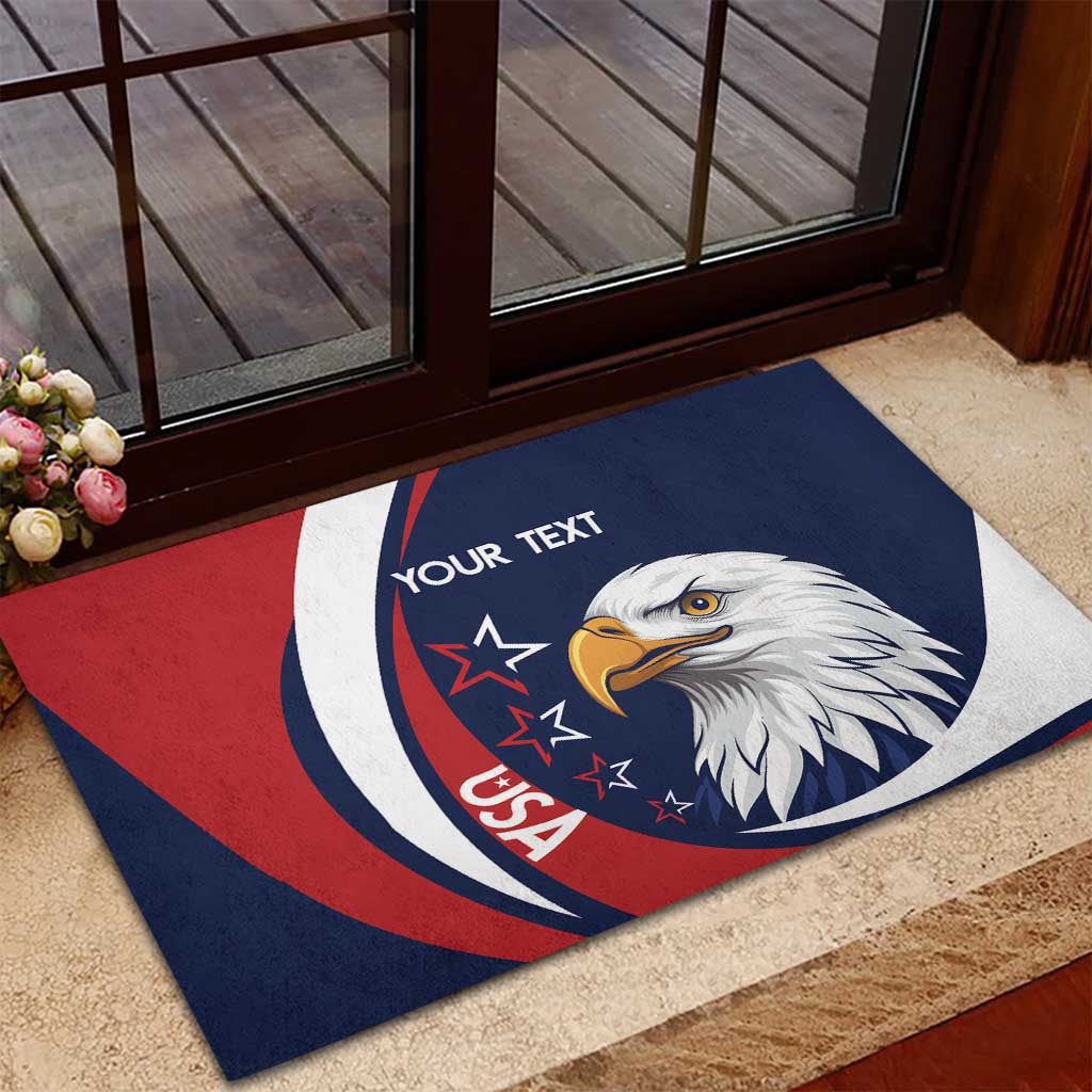 Custom USA Rugby Rubber Doormat Go Eagles Sporty Style - Wonder Print Shop