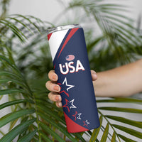 Custom USA Rugby Skinny Tumbler Go Eagles Sporty Style - Wonder Print Shop