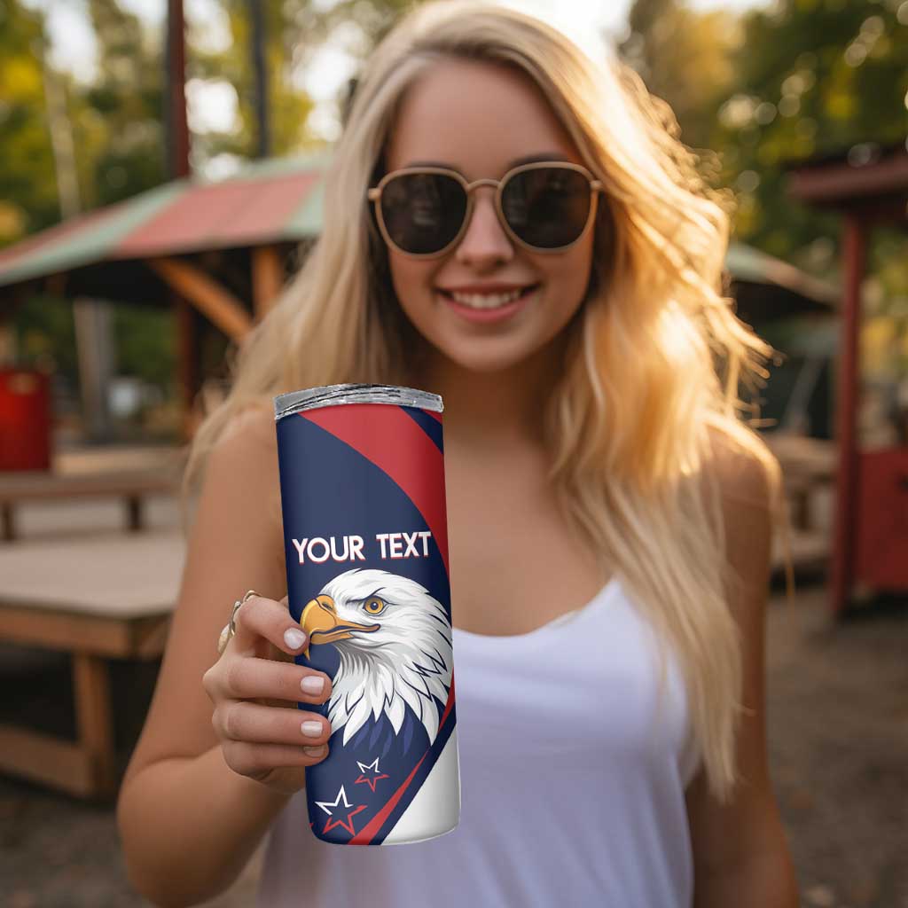 Custom USA Rugby Skinny Tumbler Go Eagles Sporty Style - Wonder Print Shop